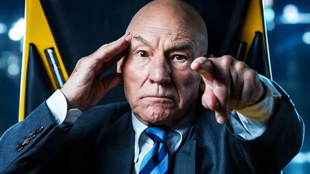 چهره سر پیتر پاتریک استوارت (Sir Peter Patrick Stewart) در نمای نزدیک
