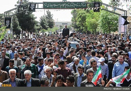 محمود احمدی نژاد در سمنان,استقبال از احمدی نژاد درسمنان