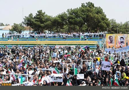 محمود احمدی نژاد در سمنان,استقبال از احمدی نژاد درسمنان