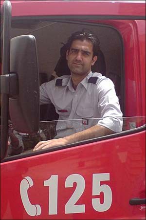 امید عباسی,آتش نشان