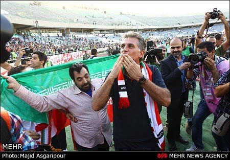 جشن صعود تیم ملی به جام جهانی در ورزشگاه آزادی 