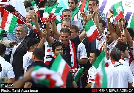 جشن صعود تیم ملی به جام جهانی در ورزشگاه آزادی 