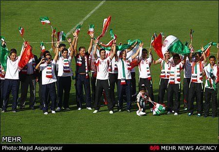 جشن صعود تیم ملی به جام جهانی در ورزشگاه آزادی 