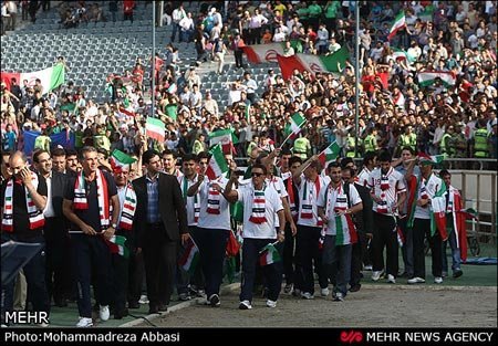 جشن صعود تیم ملی به جام جهانی در ورزشگاه آزادی 