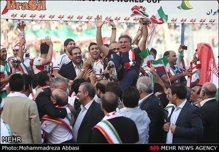جشن صعود تیم ملی به جام جهانی در ورزشگاه آزادی 