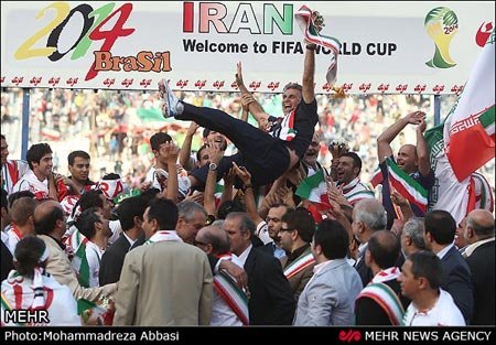 جشن صعود تیم ملی به جام جهانی در ورزشگاه آزادی 