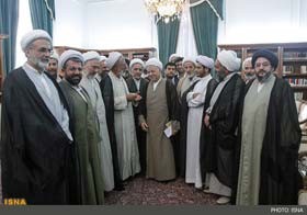 دیدار هاشمی با  جمعی از فعالان سیاسی حوزه علمیه قم