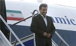 بازگشت احمدی نژاد از مسکو