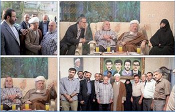 ديدار آيت ا... هاشمي رفسنجاني با خانواده شهيدان جوادي سپهري