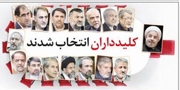کابینه روحانی,اسامی نهایی کابینه روحانی