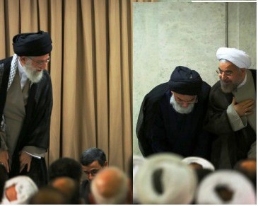 رفتار ناپسند احمدی نژاد با روحانی
