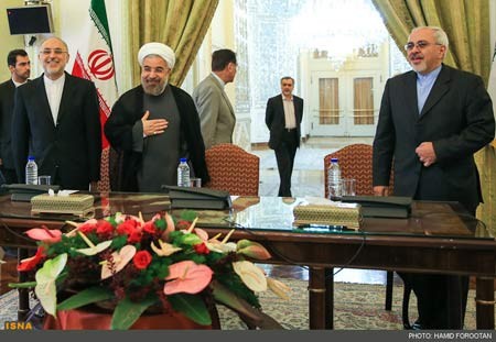حسن روحانی, تودیع و معارفه صالحی و ظریف