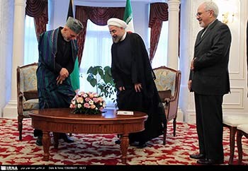 ديدار حامد کرزاي با با حسن روحانی
