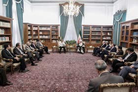 دیدار اعضای هیأت رئیسه اتاق بازرگانی با هاشمی