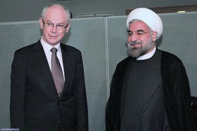 دیدار رییس شورای اتحادیه اروپا با حسن روحانی