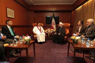 حسن روحانی,ماهيندا راجاپاسکا