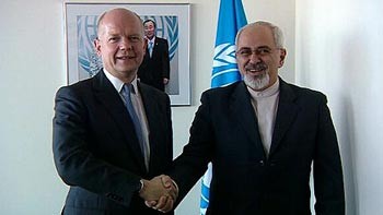 شرط انگلیس برای بازگشایی سفارت تهران ,ملاقات ظريف با هيگ