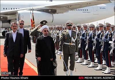 روحانی,تصاویر استقبال کنندگان رييس جمهور