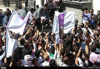 روحانی,تصاویر استقبال کنندگان رييس جمهور