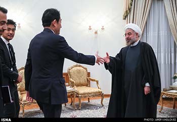 دیدار روحانی با وزیر خارجه ژاپن