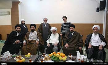 صافی گلپایگانی در دیدار با سیدحسن خمینی