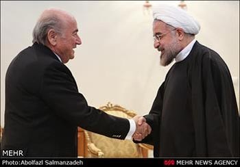 تیم ملی فوتبال در جام جهانی, دیدار روحانی با سپ‌بلاتر 