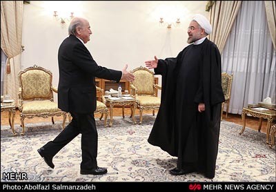 تیم ملی فوتبال در جام جهانی, دیدار روحانی با سپ‌بلاتر 