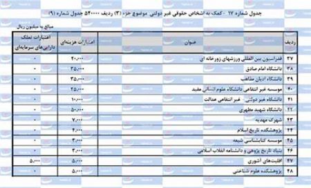 اخبار,اخبار اقتصادی,سهم نهادهای غیر دولتی از بیت المال