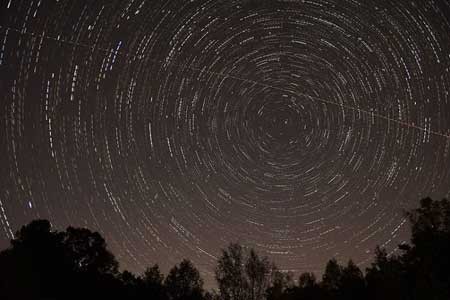  آسمان زیبا و ستاره شمالی در آلاباما