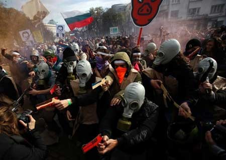 تظاهرات هزاران بلغار