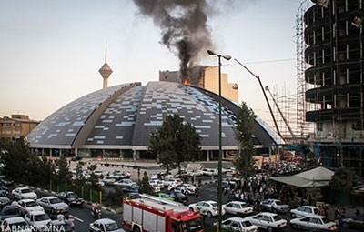 اخبار,اخبارحوادث,آتش‌سوزی در میدان صنعت تهران
