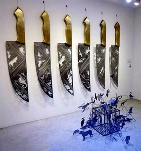 اخبار,اخبار گوناگون ,هنرمندی زیبا با ساطور 