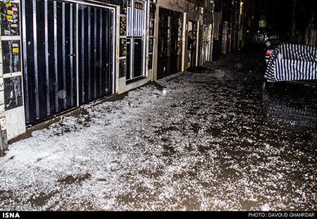 اخبار,اخباراجتماعی , بارش تگرگ در تهران 