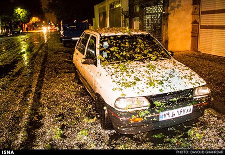 اخبار,اخباراجتماعی , بارش تگرگ در تهران 