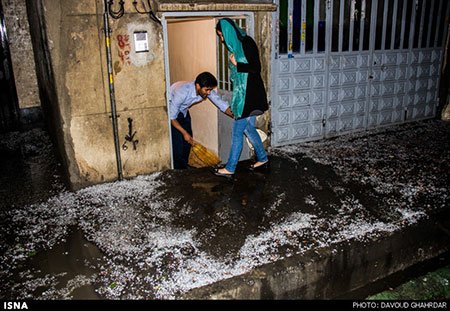اخبار,اخباراجتماعی , بارش تگرگ در تهران 