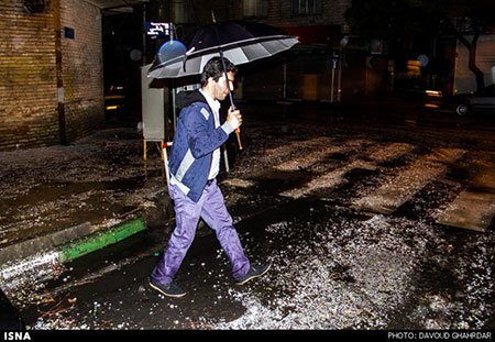 اخبار,اخباراجتماعی , بارش تگرگ در تهران 