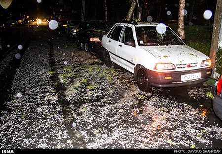 اخبار,اخباراجتماعی , بارش تگرگ در تهران 