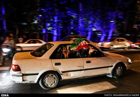 اخبار,اخبار ورزشی,شادی خیابانی مردم تهران از برد والیبال