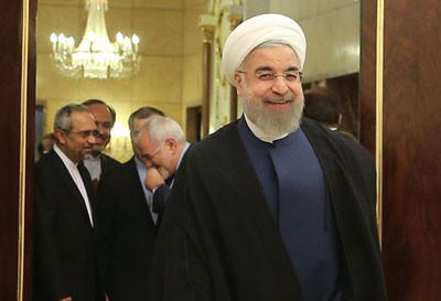 اخبار,اخبار سیاسی,تصاویر خنده‎های جالب ظریف و روحانی