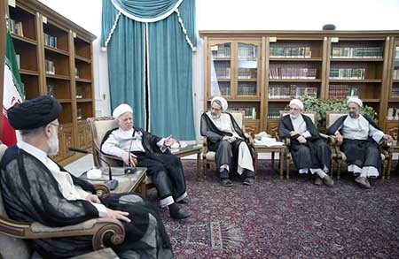 اخبار,اخبارسیاسی,دیدار اعضای شورای مرکزی مجمع مدرسین  با  هاشمي رفسنجاني
