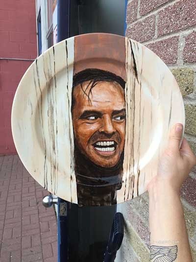 اخبار,اخبار گوناگون ,هنرنمایی سینمایی بر روی بشقاب