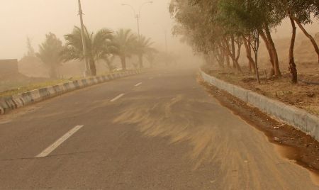 اخبار,اخبار گوناگون, طوفان شن در فهرج کرمان