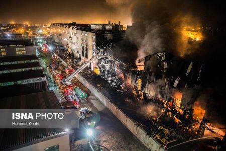   حریق گسترده انبار کالا در غرب تهران