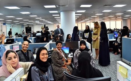   بازدید همسر ترامپ از مرکز کسب و کار زنان و یکی از مدارس ریاض