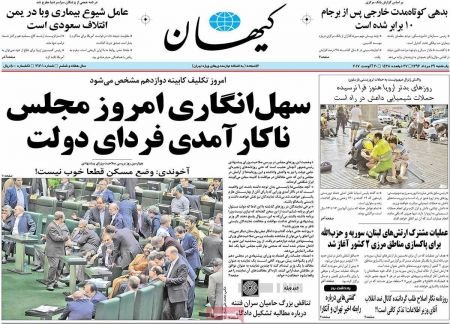  عناوین روزنامه ها 