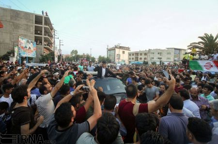 اخبار,اخبار ورزشی ونتایج مسابقات, استقبال مردم جویبار از نابغه کشتی آزاد