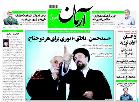  عناوین روزنامه ها 