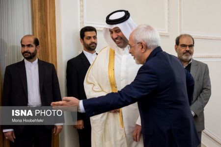  اخبارسیاسی ,دیدار وزیر تجارت قطر با محمدجواد ظریف