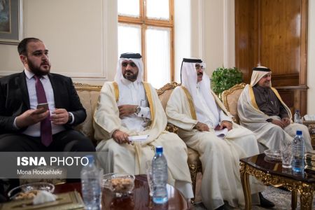  اخبارسیاسی ,دیدار وزیر تجارت قطر با محمدجواد ظریف