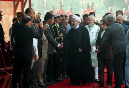   اخبارسیاسی ,خبرهای  سیاسی ,استقبال رسمی مقامات هندوستان از روحانی
